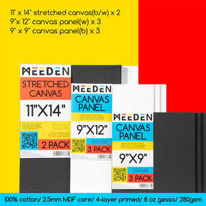 Meeden Acryl Schilderij Set Met Tekening Ezel Penselen Palet Canvas Paneel Accessoires Voor Kunstenaar - Product Image 2