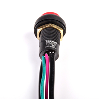 TOOWEI Interrupteur à bouton-poussoir rond à verrouillage automatique 16 mm LED IP67 étanche pour appareils réseau intelligents