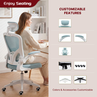 Chaise de bureau de direction moderne haut de gamme de luxe avec dossier haut en maille, pivotante et accoudoirs réglables - Mobilier de bureau Anji Eco Beauty