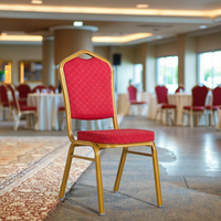 Chaises Métalliques d'Église de Luxe, Chaises d'Extérieur Empilables pour Hôtel, Banquet, Fête, Événement, Mobilier de Mariage
