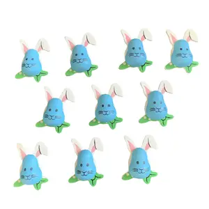 Lovely Wooden rabbit fridge magnet many colors for promotion handmade wooden rabbit button DIY decoration at home