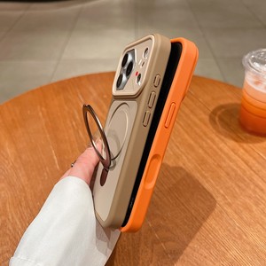 Original Matte Frosted Magnetic Mobile Phone case for iPhone 17 16 15 14 Pro Max Shockproof Cases Soft <b>Cover</b> Back With Holder - Product Image 6