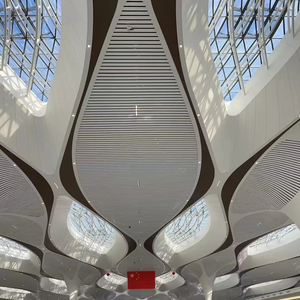 Panneaux de façade modernes en aluminium certifiés ISO RoHS Murs rideaux personnalisables écologiques pour hôtels - Product Image 6