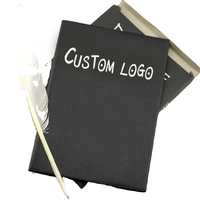 Vente en gros A5 Anime Ensemble de cahiers en cuir à couverture rigide avec stylo plume Design gaufré Logo personnalisé Ensemble cadeau marque-page couverture noire