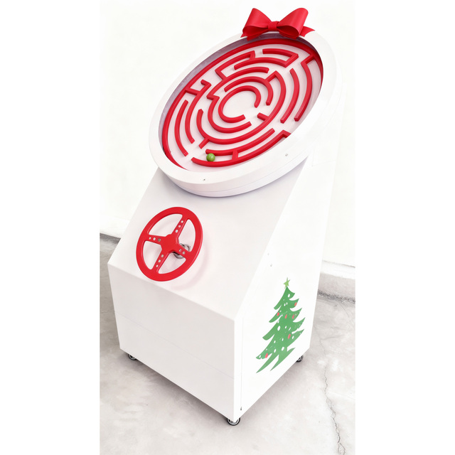 Christmas Theme Limited Edition Metal Coin Operated Arcade Game Machine with English Interface Puzzle Maze Amusement Equipment