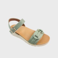 Sandales d'été décontractées pour femmes à plateforme avec boucle en D, bout ouvert, semelle épaisse et souple, et boucle de cheville réglable