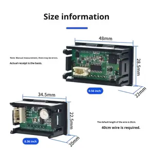BEICHEN Hersteller Großhandel 0,36 Zoll 0,56 Zoll DC Spannungs messer Digital anzeige Rot Blau Rückwärts anschluss PCB PCBA - Product Image 1