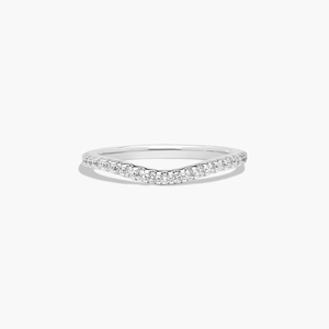 Bague de mariage incurvée en argent sterling 925 de luxe avec diamant moissanite pour femme, cadeau de bijoux de mariée pour anniversaire - Product Image 1