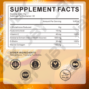 JBY L-<span class=keywords><strong>Glutathione</strong></span> Gluta Glow Sparkle <span class=keywords><strong>Powder</strong></span>, Suplemento Blanqueador de Piel para Adultos, para una Piel Radiante y Luminosa - Product Image 4