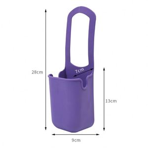 Porte-gobelet multifonctionnel en silicone imprimé UV motif dessin animé, sac de rangement pour poussette, vélo, cuisine, salle de bain - Product Image 2