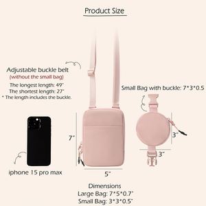 Riñonera Deportiva Casual de Nailon Personalizada para Exteriores, Bolsa Impermeable con Cremallera para Teléfono Móvil, Bandolera Cruzada - Product Image 2