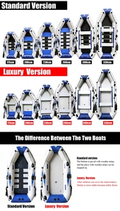 Bateaux à rames solaires pour 4 personnes, 3 m, 9,8 pieds, 300 cm, kayak gonflable, support hors-bord en option, auvent, rames, plancher gonflable, protection - Product Image 4