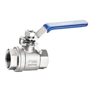 Venda Quente Barato Top Quality Parafuso Rosca Água Bola Vale Atuador Com Bloqueio de Aço Inoxidável 1/2 "-4" Ss 316/ 304 2 Way Ball Valve