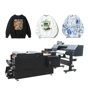 Factory price i3200*4 batch T shirt printing 4 heads A1 60cm DTF printer with powder shaker