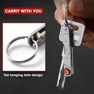 #11 شفرات قابلة للاستبدال قابلة للطي مشرط الفولاذ المقاوم للصدأ EDC في الهواء الطلق تفريغ سكين جيب فائدة - Product Image 5