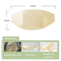 Mini bateaux à sushi en bois et plateaux alimentaires jetables biodégradables écologiques, prêts pour les fêtes, sûrs pour les aliments