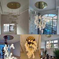 Lustre suspendu pour hôtel, design nordique, en aluminium, lampe lumineuse moderne, éclairage pour salon, chambre, hôtel, conforme ROHS, support de couleur