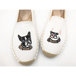 Scarpe da pescatore Nicecin scarpe da donna versatili in <span class=keywords><strong>paglia</strong></span> intrecciata <span class=keywords><strong>espadrillas</strong></span> piatte in tela pigra con un piede - Product Image 4