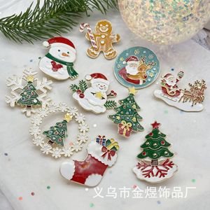 Broches de Noël en alliage de zinc, motifs flocon de neige, Père Noël, renne, décorations d'arbre, accessoires de mode unisexes - Product Image 1