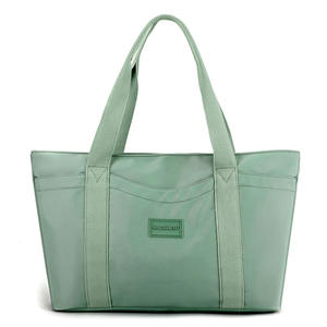 2024 primavera nueva moda coreana Color sólido lona INS bolso de hombro bolso de mano que combina con todo cremallera poliéster bolso de mensajero para mujer - Product Image 2