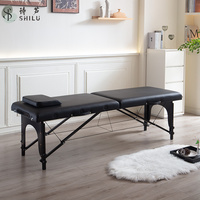 Table de massage pliante portable moderne ShiLu, cadre métallique, cuir PVC écologique, éponge haute densité, pour extérieur et esthétique