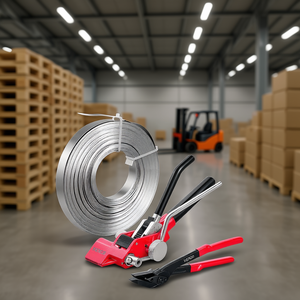 Kit de Flejado de Acero Vevor, 200 Pies, 12-13 mm de Ancho, 0.5-1.5 mm de Grosor, Embalaje Manual de Palés - Product Image 2