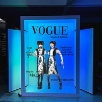 Cadre de photomaton en métal personnalisé style magazine Vogue 2026, logo personnalisé gratuit d'usine avec accessoires offerts