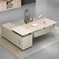 Meja Kantor Eksekutif Modern LBZ-77 - Desain Modular Mewah, Ukuran & Warna Dapat Disesuaikan, Papan Berlapis Melamin Berkualitas Tinggi