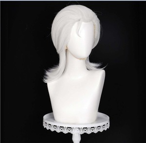 Peluca de Pelo Sintético Resistente al Calor, Color Blanco Plateado, para Cosplay de Anime, BE HERO X Cos Hero X GHOSTBLADE the JOHNNIES, AOKG-222 - Product Image 3