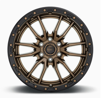 Jantes en alliage bronze usinées à rayons multiples de 17, 18 et 20 pouces avec simulation de beadlock pour 4x4, pick-up, SUV, Wrangler, Hilux, Dmax