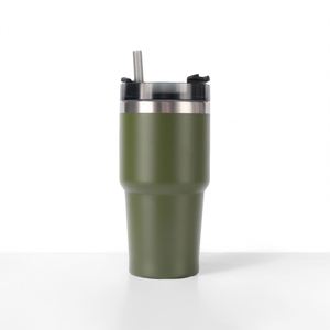 Promotional Drinkware Factory Supply Tumbler Outdoor Sports 304 BPA Free Double Wall Stainless Steel Water <b>Bottle</b> With <b>Straw</b> - Product Image 3