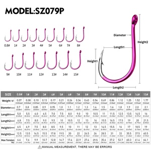 Amo da Pesca TOPIND Grande con Punta Triangolare Curva Modello SZ079, Antiruggine, Luminoso, per Pesca in Mare - Product Image 5