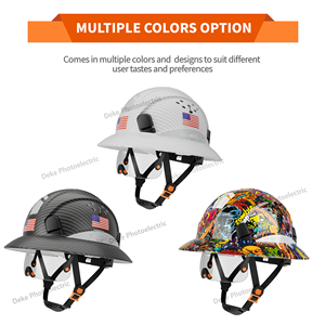 DEKE 바이저가있는 건설 헬멧 바이저 6 포인트 서스펜션 안전 헬멧 전체 챙 하드 모자 <span class=keywords><strong>ANSI</strong></span> CE 승인 - Product Image 4