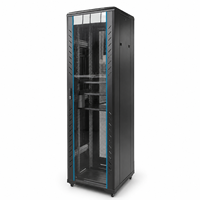 Armoire serveur 42U sur pied 600x1200mm 19 pouces avec porte perforée en maille verrouillable en acier SPCC pour centre de données - En stock