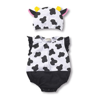 Cartoon Watermeloen Baby Beddengoed Sets Fruit Dieren Romper Kostuums Bodysuit Met Hoeden Outfits