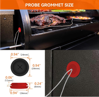 Lot de 2 sondes à viande étanches pour grills à granulés Pit Boss, prise de 3,5 mm avec 2 passe-sondes