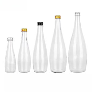 Bouteilles en verre en forme de goutte d'eau en gros, 210 ml-1015 ml, pour whisky, vin et boissons, avec bouchon à vis - Product Image 6