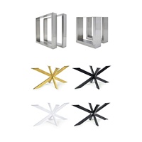 Pieds de table en métal en gros d'usine, supports croisés, supports de colonne en fer forgé, piédestal, base de table