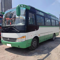 Minibús de Pasajeros Usado de 30 Asientos con Volante a la Izquierda en Venta en China, Combustible Diésel, Transmisión Manual, Aire Acondicionado