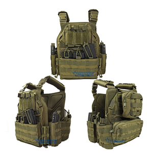 Ngoài trời Polyester OD màu xanh lá cây nhanh chóng phát hành tấm tàu sân bay chiến thuật vest cho lĩnh vực hoạt động thiết lập thiết bị có thể điều chỉnh Thiết kế trọng lượng nhẹ - Product Image 4