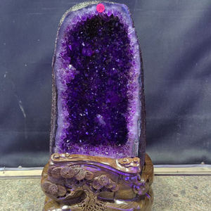 자연 대형 자수정 정동석 성당 장식 자수정 방해석 클러스터 다크 퍼플 자수정 정동석 장식 풍수 - Product Image 5