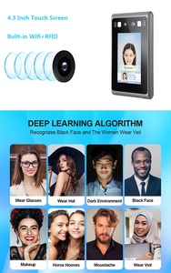 Free Software HTTP API 4.3inch RFID WiFi <strong>Face</strong> <strong>Recognition</strong> Access Control Smart <strong>Face</strong> <strong>Recognition</strong> <strong>Time</strong> <strong>Attendance</strong> Terminal - Product Image 3