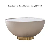 Table basse de fer noir et blanc de beau style de conception simple pour le salon