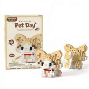 Microbloques de Construcción de Partículas Pequeñas, Modelo de Perro de Dibujos Animados (Corgi, Pug, Poodle, Schnauzer), Juguete de Ensamblaje DIY para Mascotas, Regalo - Product Image 3