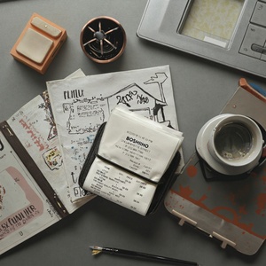 กระเป๋าสตางค์ Boshiho แบบสั้น พับได้ ใส่บัตรได้ ดีไซน์บางเฉียบ หนังแท้ ลายพิมพ์ใหม่ หลากหลายแบบ ใส่ธนบัตรได้ ใส่บัตรเครดิตได้ - Product Image 2