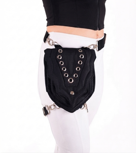 Sac banane en toile de coton écologique réutilisable pour voyage, avec poche sécurisée à fermeture éclair pour espèces, disponible à la vente - Product Image 1