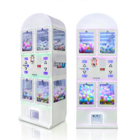 KEKU Distributeur de capsules d'œufs torsadés personnalisable, Premium, à 4 compartiments, pour jouets en capsule, équipement de divertissement de type borne d'arcade à monnayeur