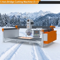 Machine de découpe CNC 5 axes haute précision, puissance totale 29 kW, 85 °   Inclinaison de table, lame de 400-500 mm |   pour la fabrication et la décoration de pierres
