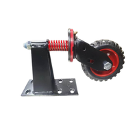 Roues de porte industrielles robustes en caoutchouc Jianglong de 6 pouces, sans frein, personnalisables OEM/ODM