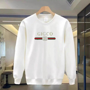 เสื้อสเวตเตอร์กีฬาสีดำสไตล์วินเทจสำหรับผู้ชาย แบรนด์ Gu Cci รุ่นปี 2026 แฟชั่นหรูหรา สวมใส่สบาย ทรงโอเวอร์ไซส์ พิมพ์ลายดิจิทัล ผ้าฟลีซระบายอากาศได้ดี ผลิตจากผ้าฝ้าย 100% - Product Image 2